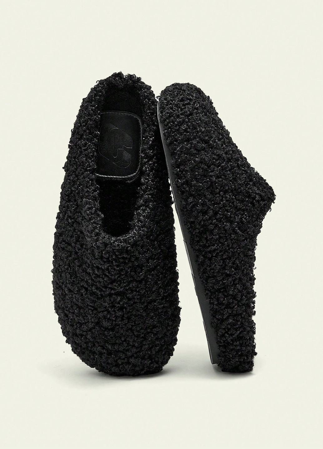 Черные туфли SHEIN без каблука с логотипом