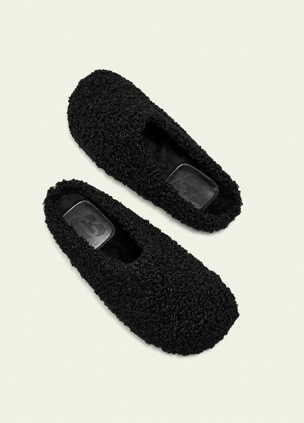 Черные туфли SHEIN без каблука с логотипом