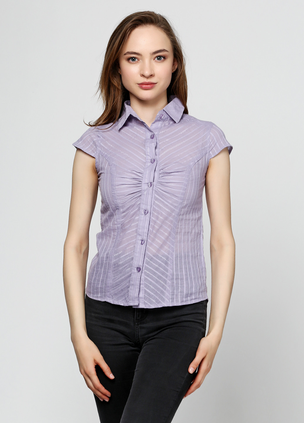 Светло-фиолетовая летняя блуза OVS