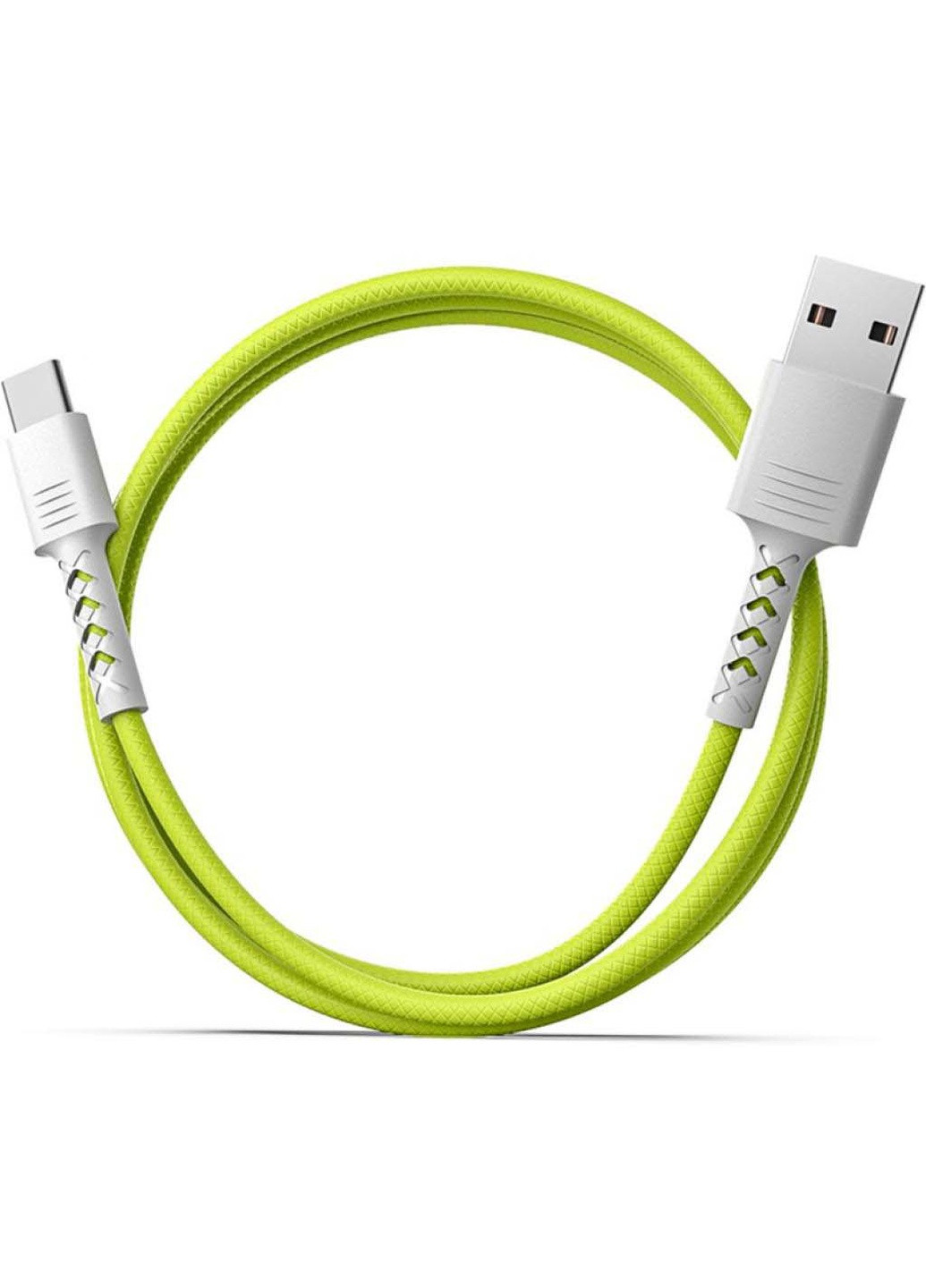 Дата кабель (4897058531169) Pixus usb 2.0 am to type-c 1.0m soft white/lime (239382799)