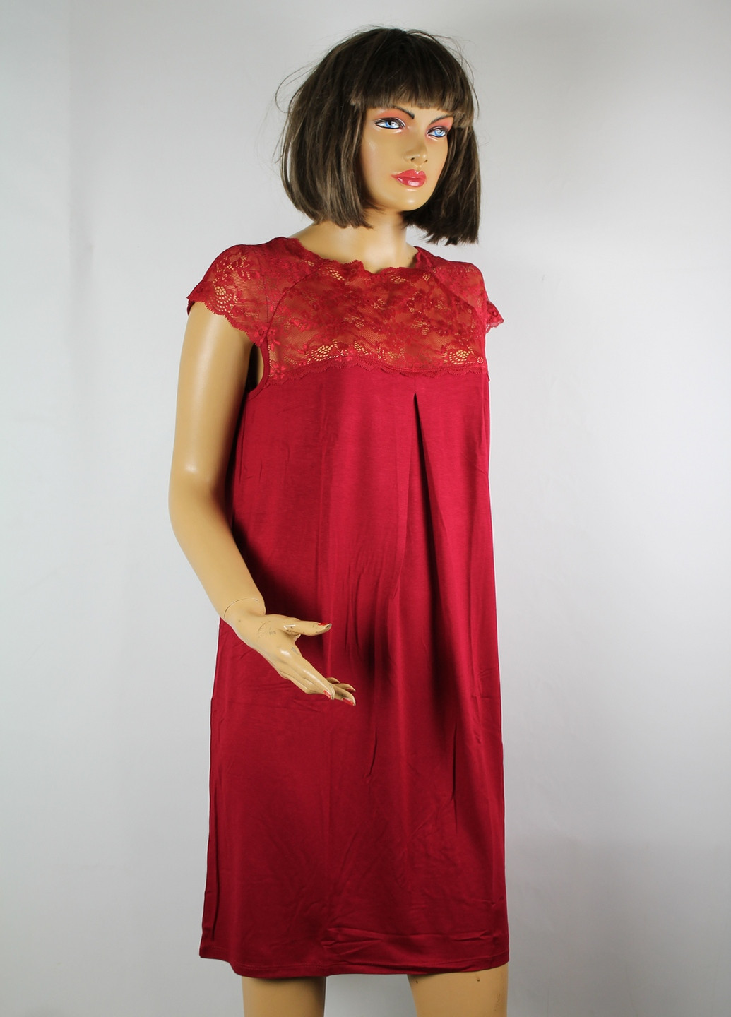 Нічна жіноча сорочка N.EL. червона домашня