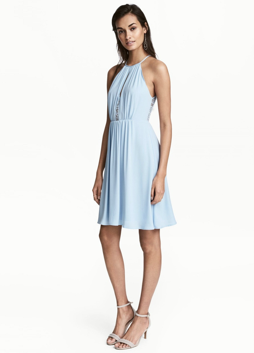 Світло-блакитна пляжна плаття, сукня H&M однотонна