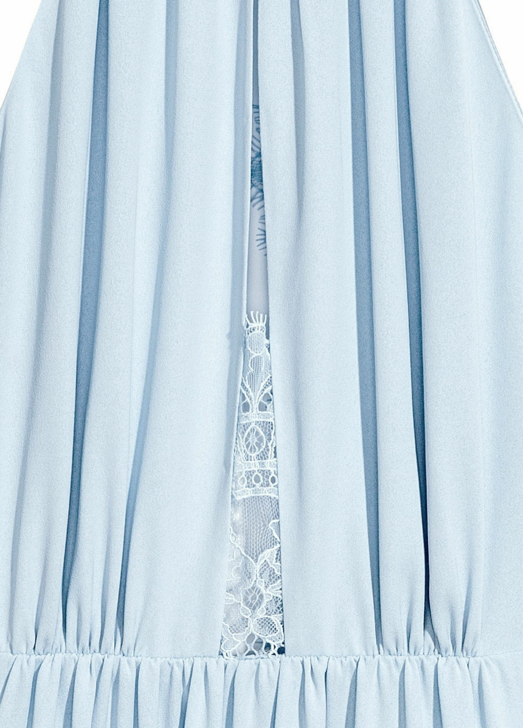 Светло-голубое пляжное платье H&M однотонное