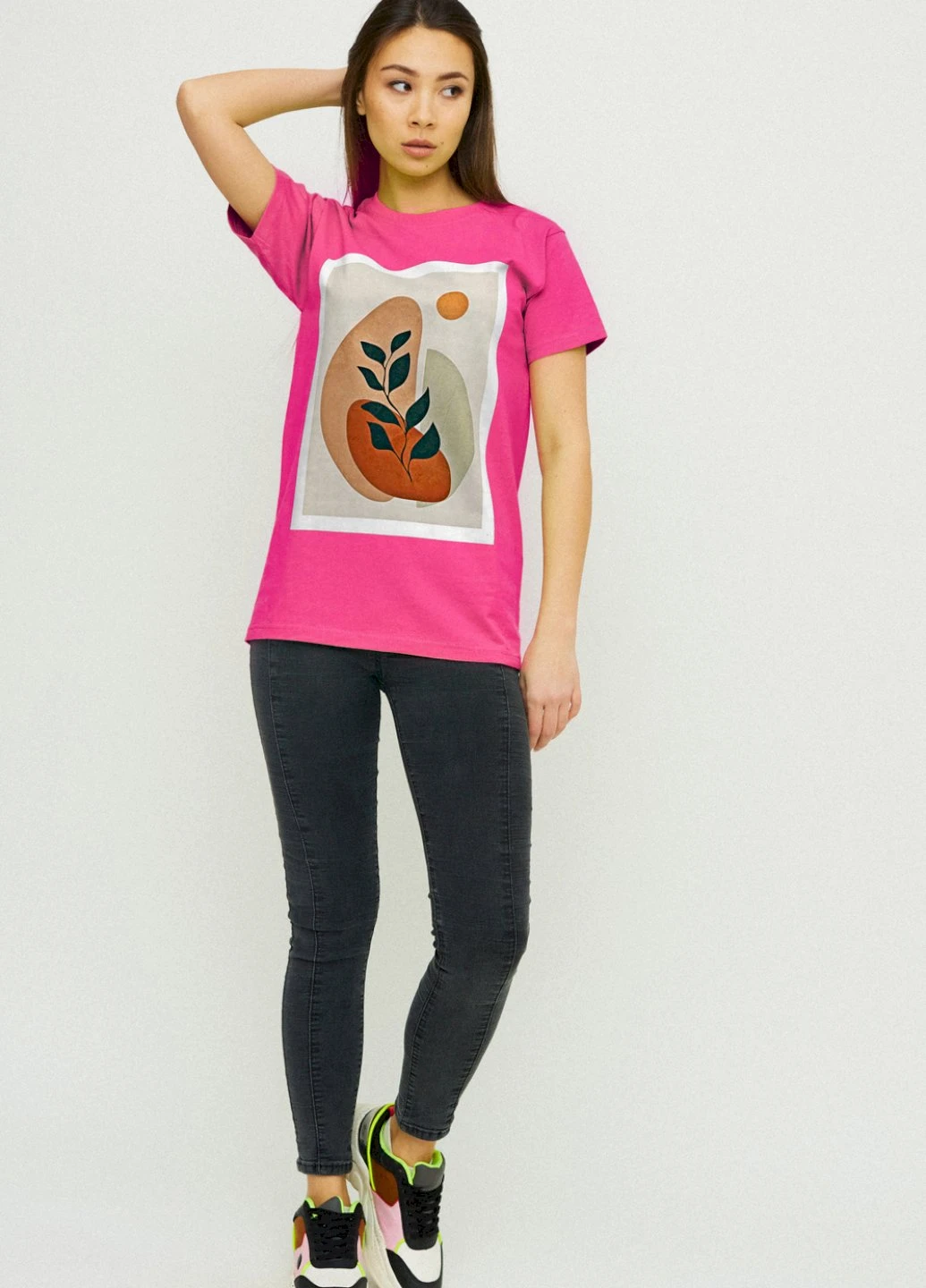 Футболка Boyfriend / air print / YAPPI - (237407542)