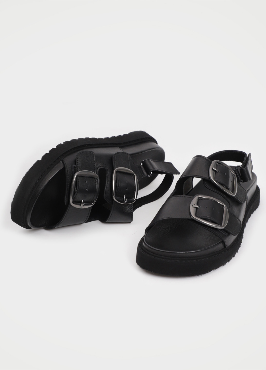 Черные босоножки URBAN TRACE на липучке