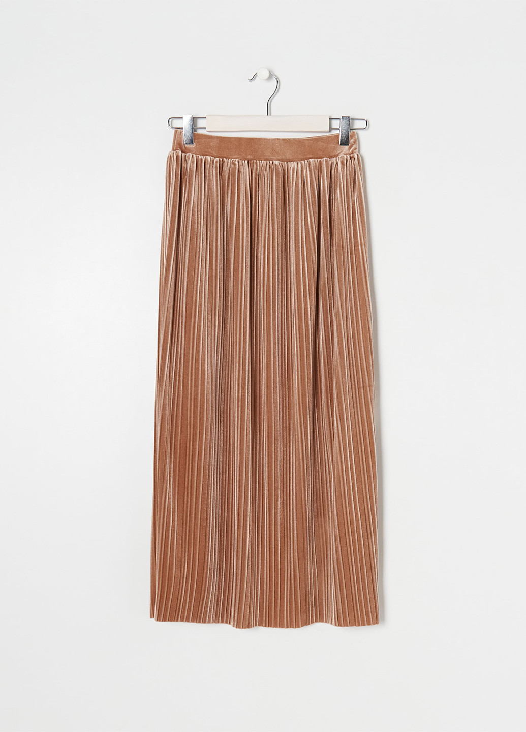 Светло-коричневая кэжуал однотонная юбка Sinsay плиссе