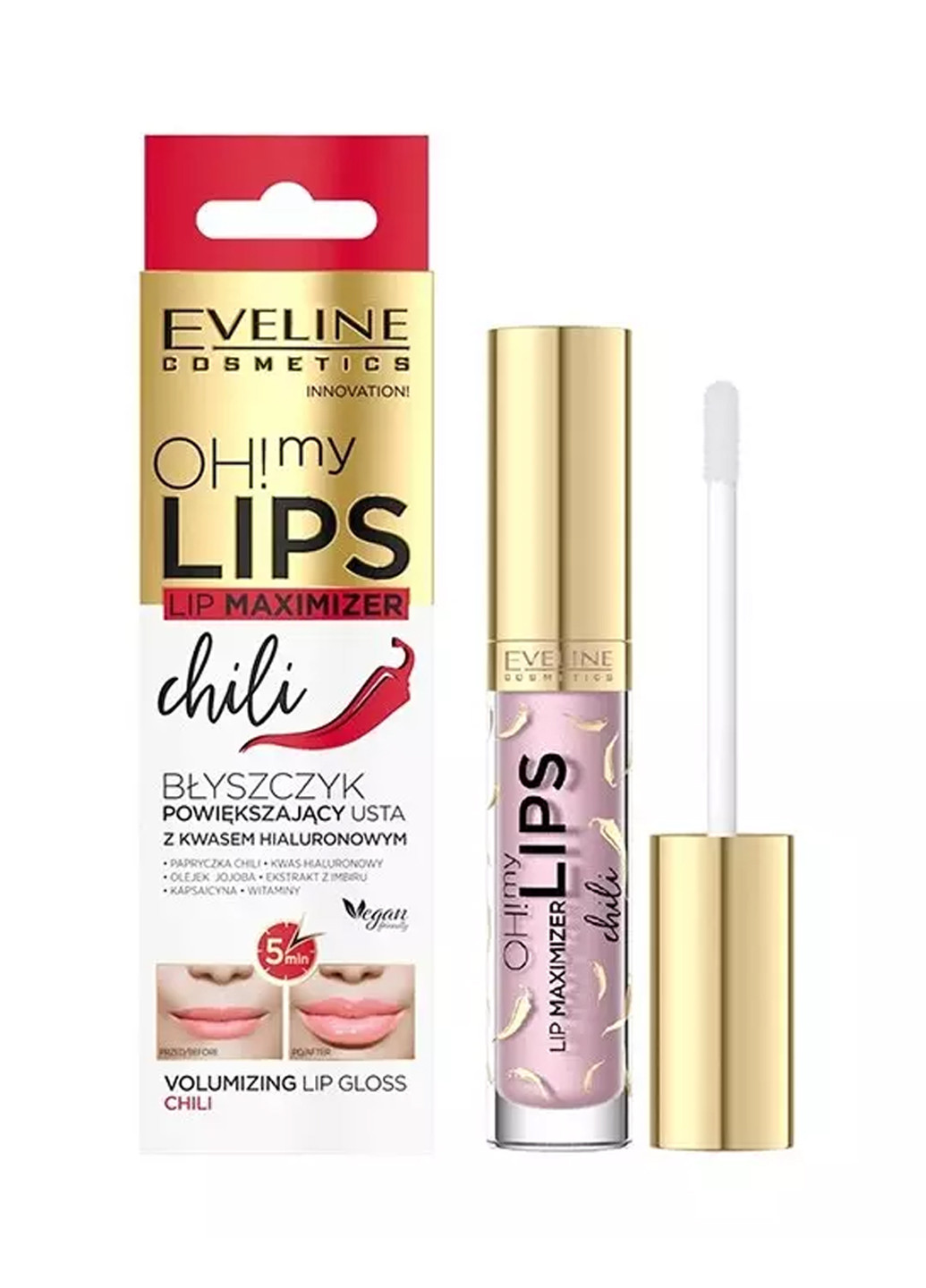 Блеск для увеличения объема губ eveline oh! my lips – lip maximizer чили (4.5 мл) Eveline Cosmetics 5903416001904 (256012547)