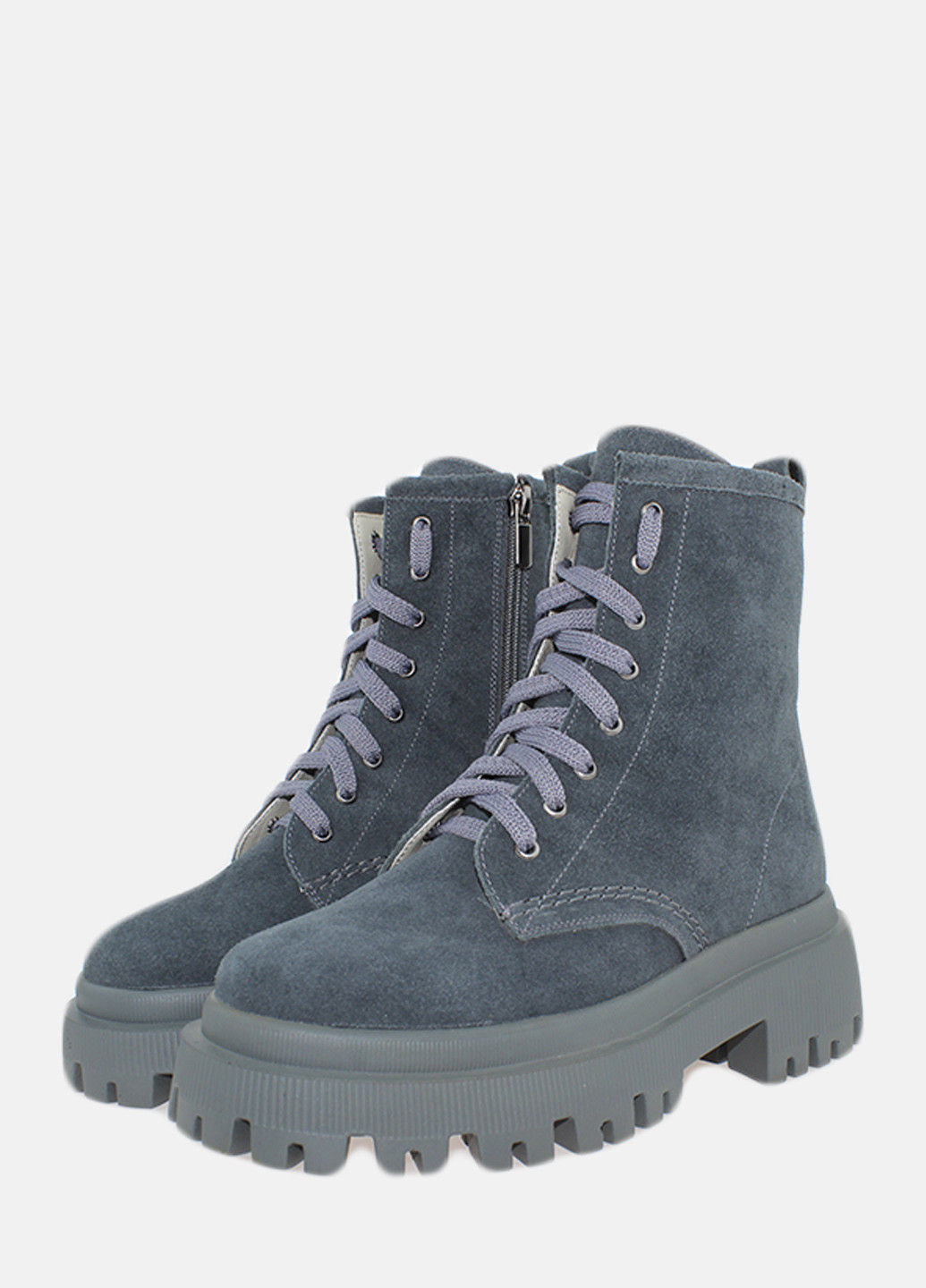 Осенние ботинки re2715-1-3333-11 серый El passo из натуральной замши