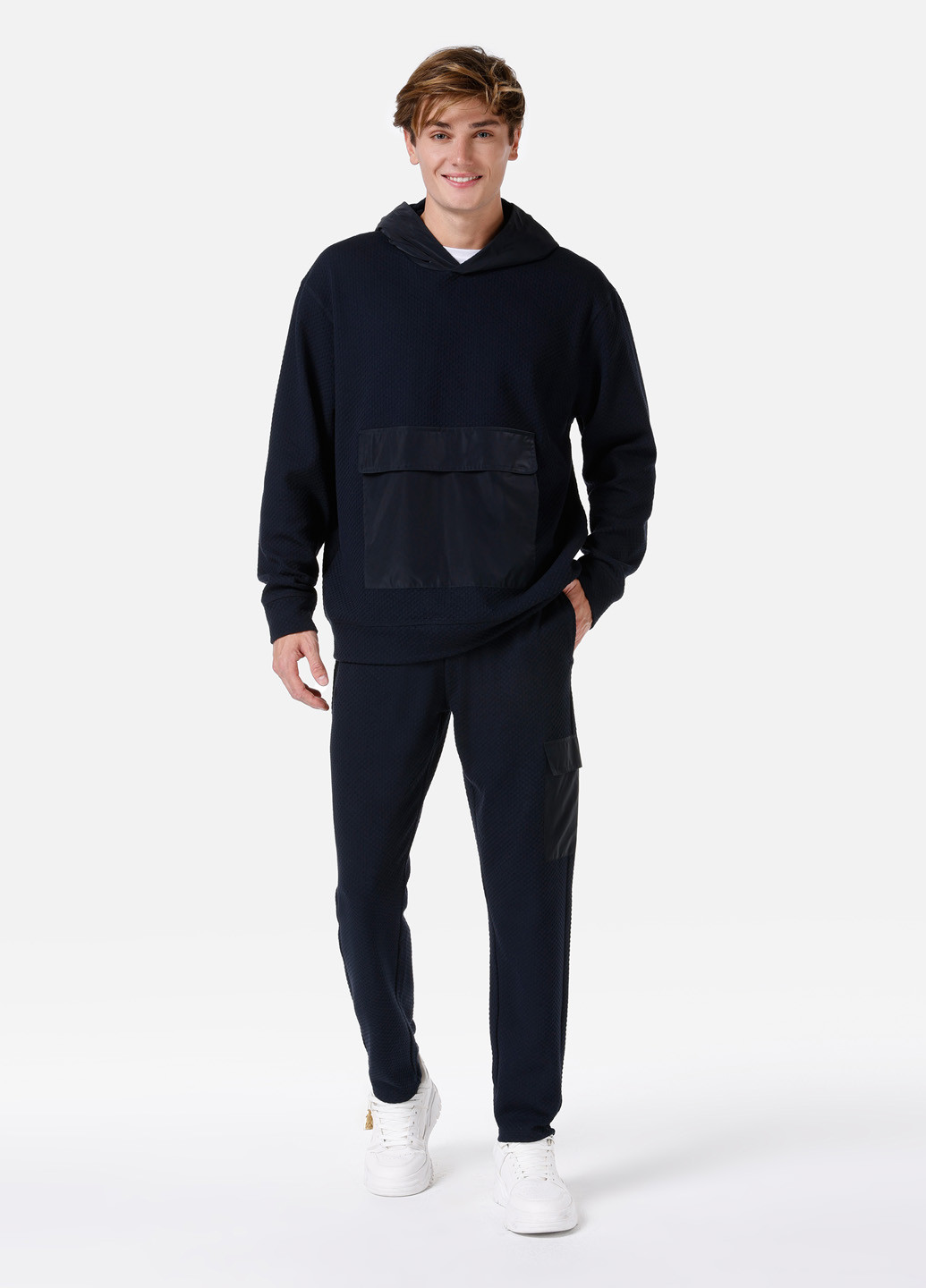 Темно-синие спортивные демисезонные зауженные брюки Colin's