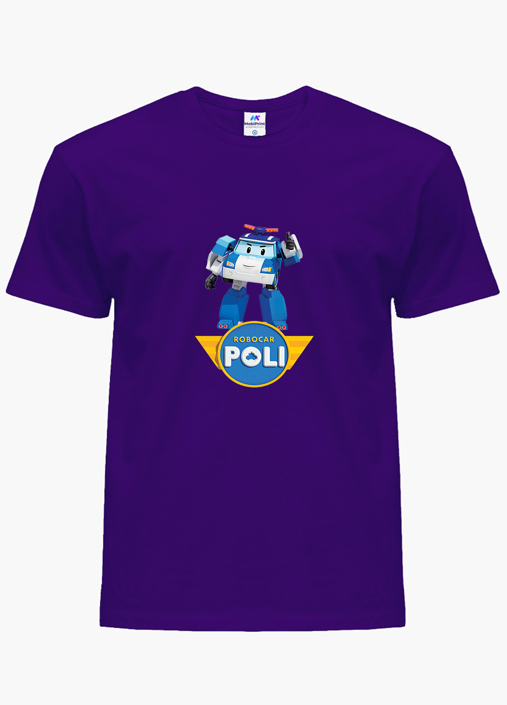 Фиолетовая демисезонная футболка детская робокар поли (robocar poli)(9224-1620) MobiPrint