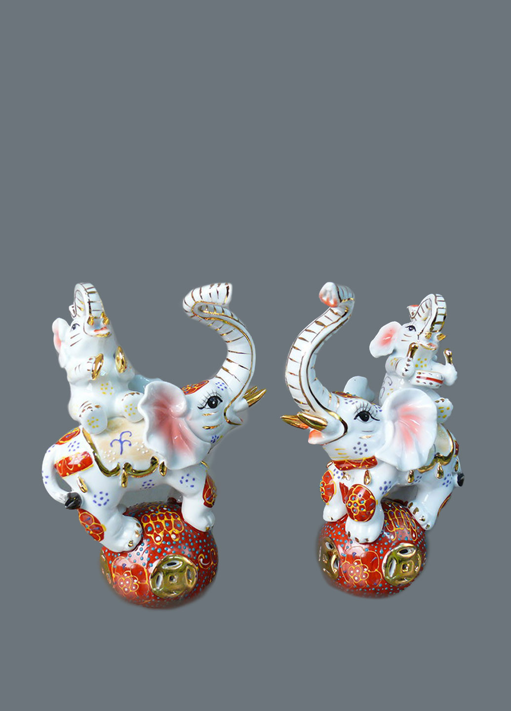 Набор фигурок декоративных "Слоны", 24 см Lefard (16989585)