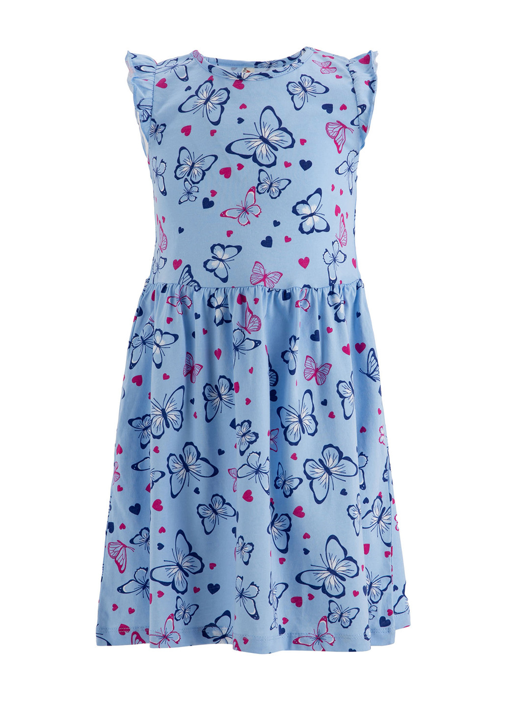 Блакитна кежуал плаття, сукня кльош DeFacto