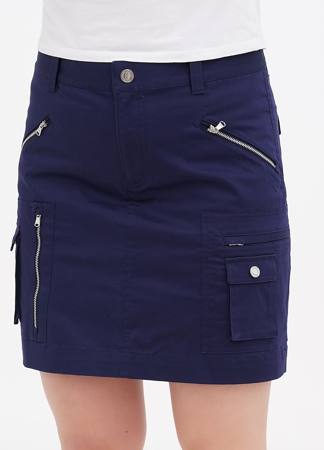 Темно-синяя кэжуал однотонная юбка Ralph Lauren
