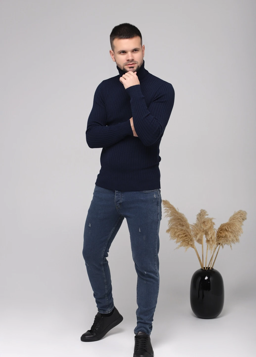 Синій демісезонний светр Figo