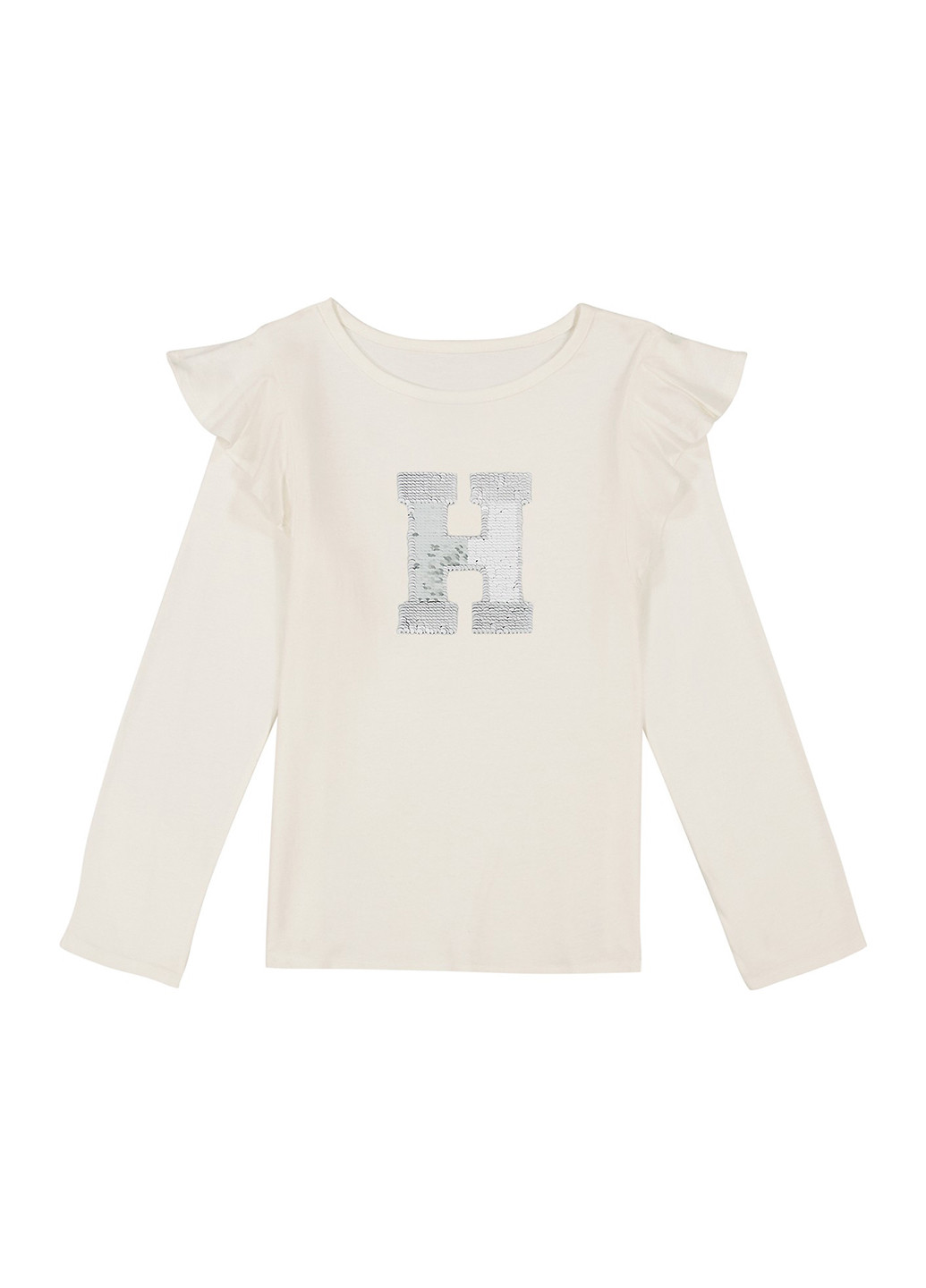 Белый демисезонный кэжуал лонгслив Tommy Hilfiger однотонный