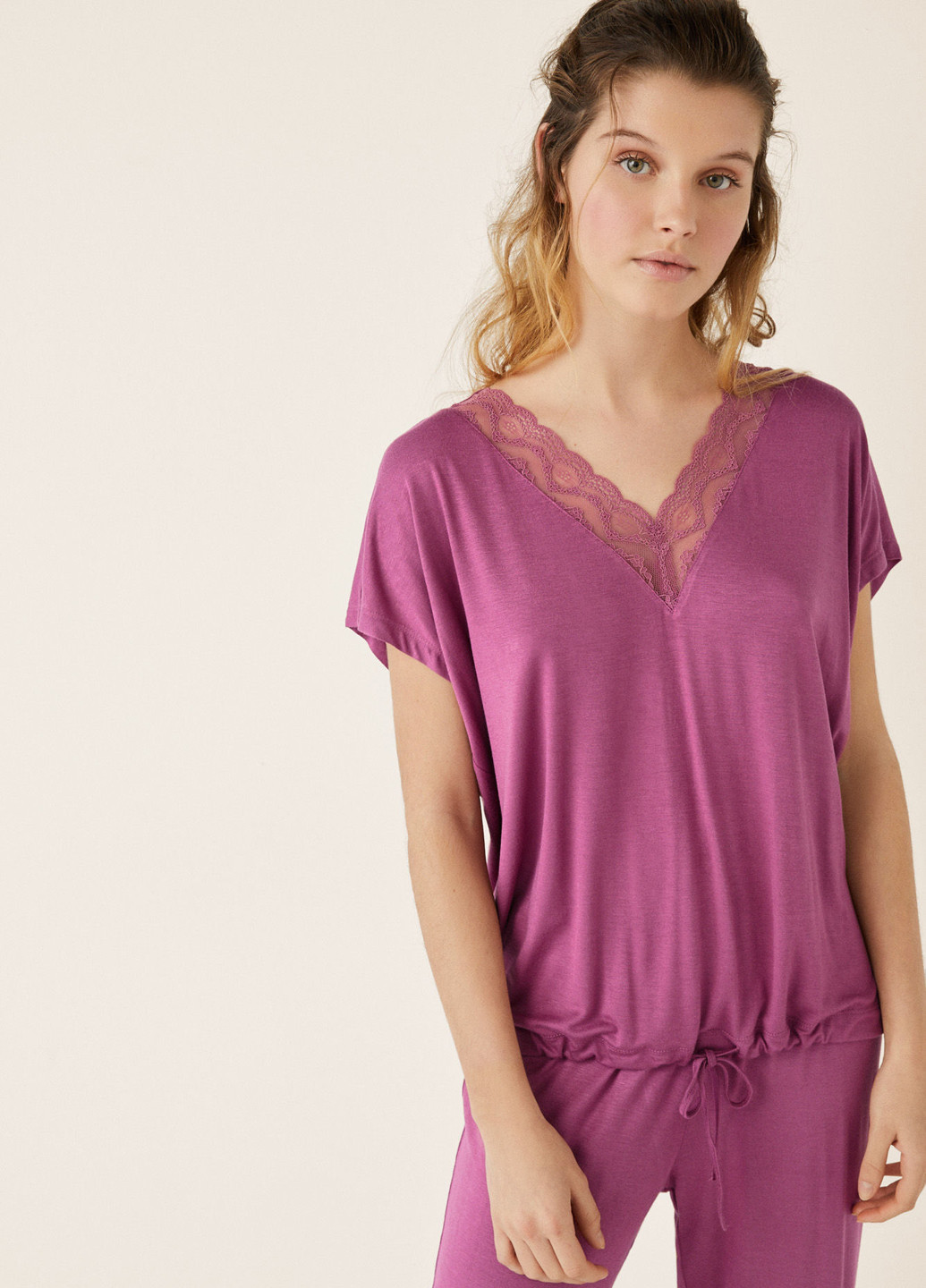 Світло-фіолетова всесезон піжама (футболка, штани) Women'secret