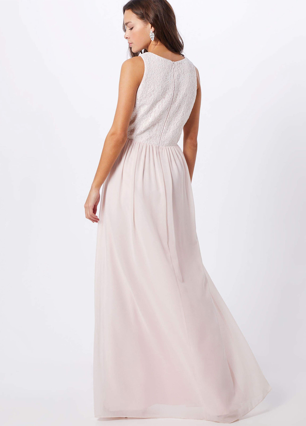 Светло-розовое вечернее платье клеш Vera Mont однотонное
