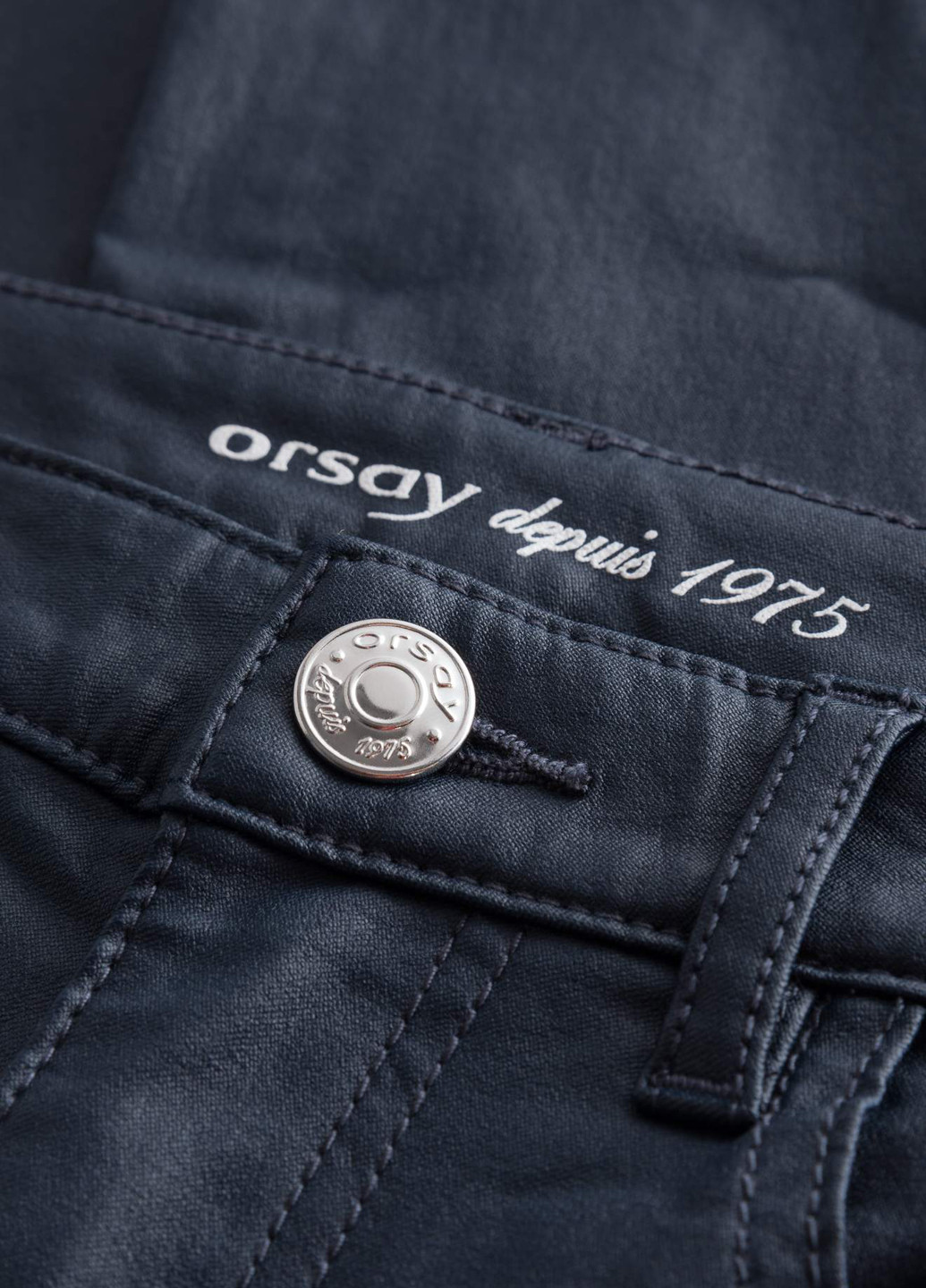 Темно-синие кэжуал демисезонные зауженные брюки Orsay