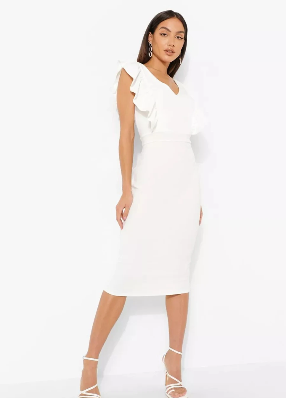 Белое платье Boohoo