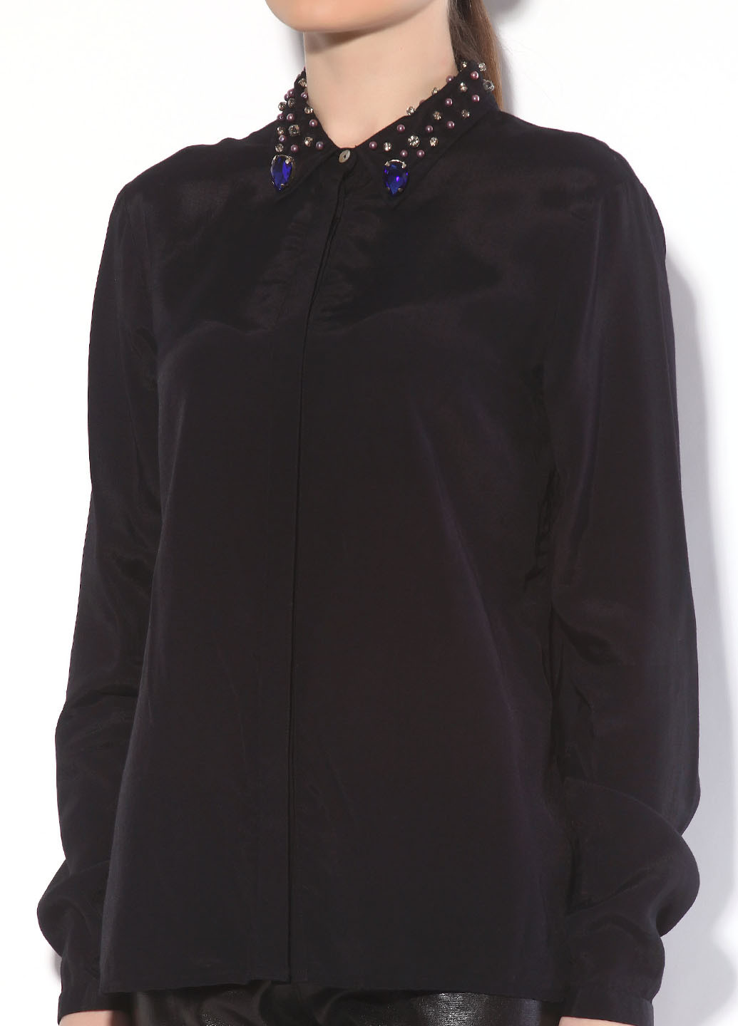 Черная демисезонная блуза Silvian Heach