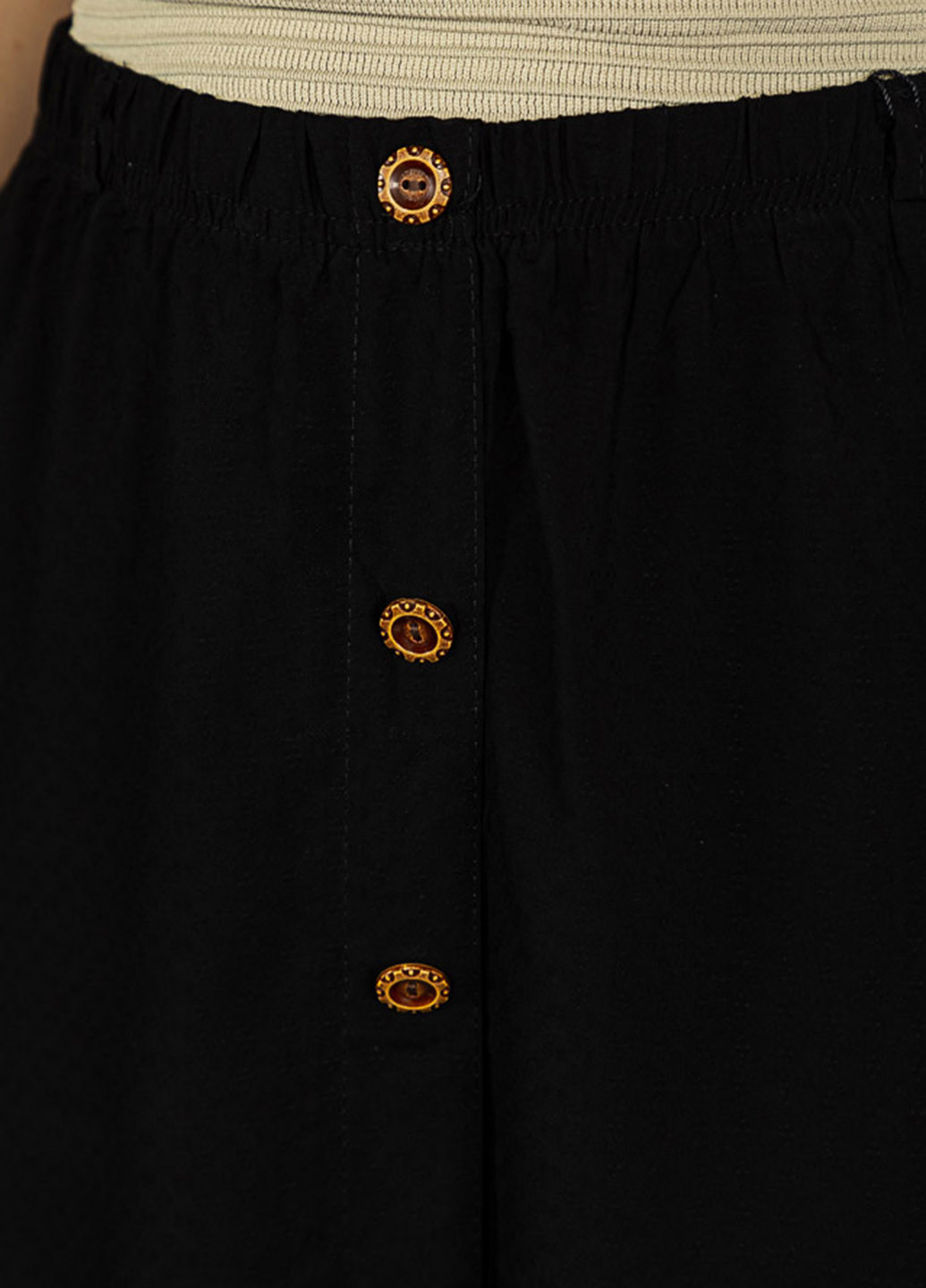 Черная кэжуал однотонная юбка Time of Style
