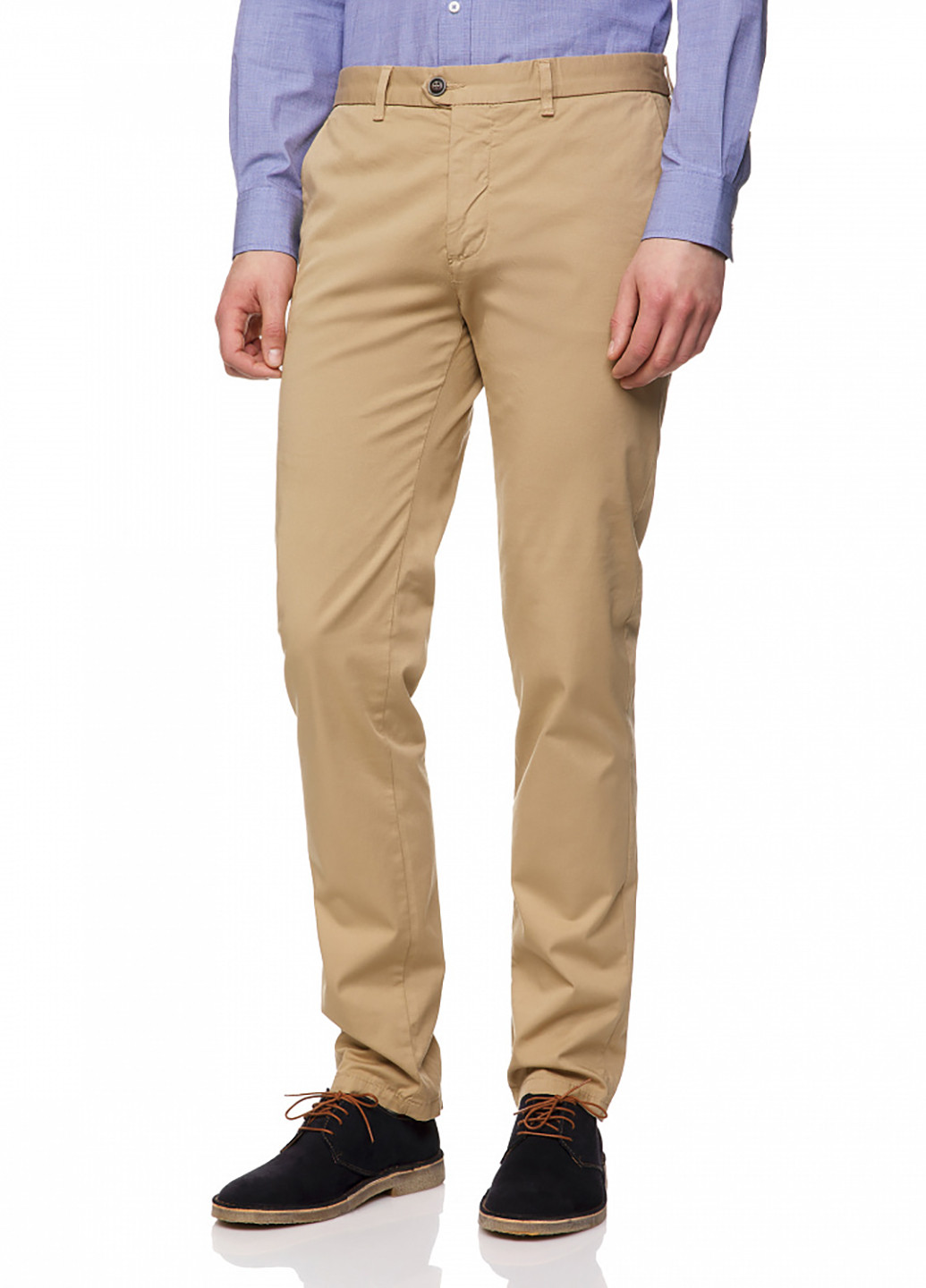 Песочные кэжуал демисезонные прямые брюки United Colors of Benetton