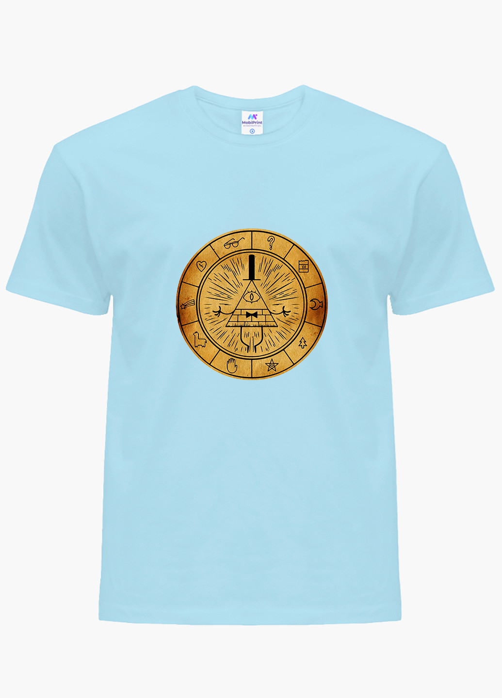 Голубая демисезонная футболка детская билл шифр гравити фолз (bill cipher gravity falls)(9224-2627) MobiPrint