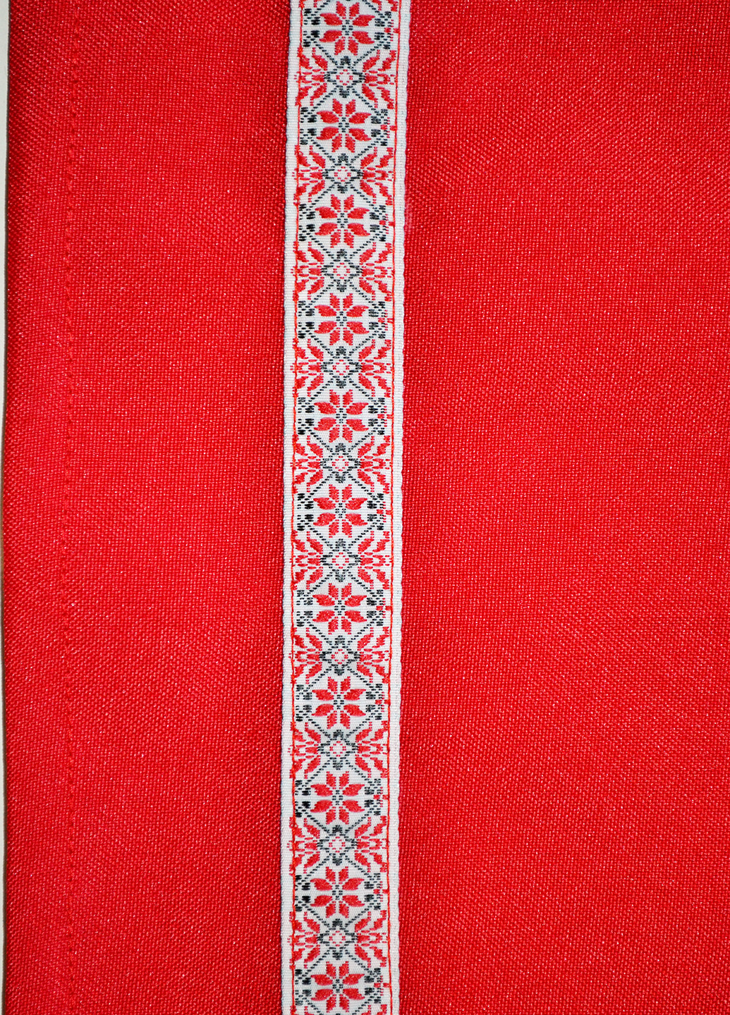 Красная с орнаментом юбка DavLu а-силуэта (трапеция)