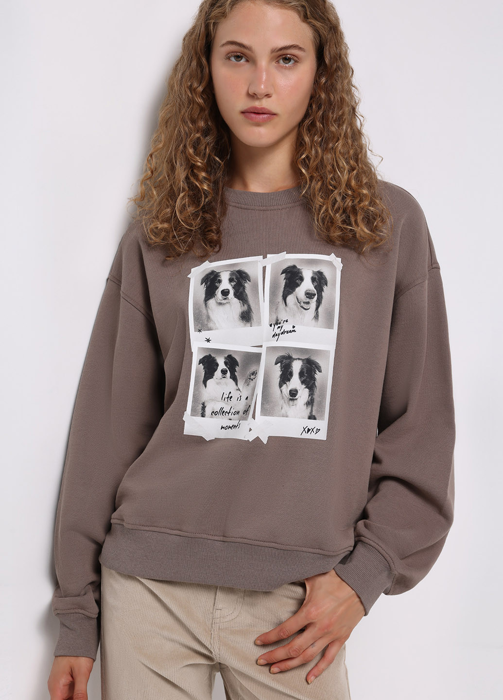 Кофейный свитшот Colin's рисунок без декора (368132952)