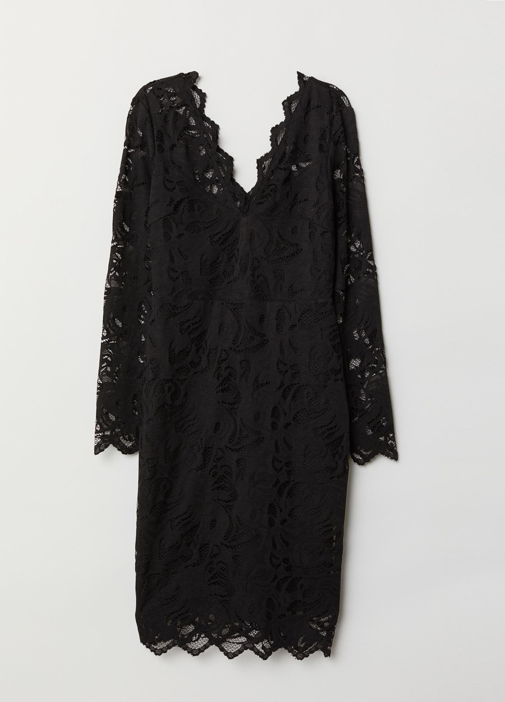 Чорна вечірня плаття, сукня футляр H&M однотонна