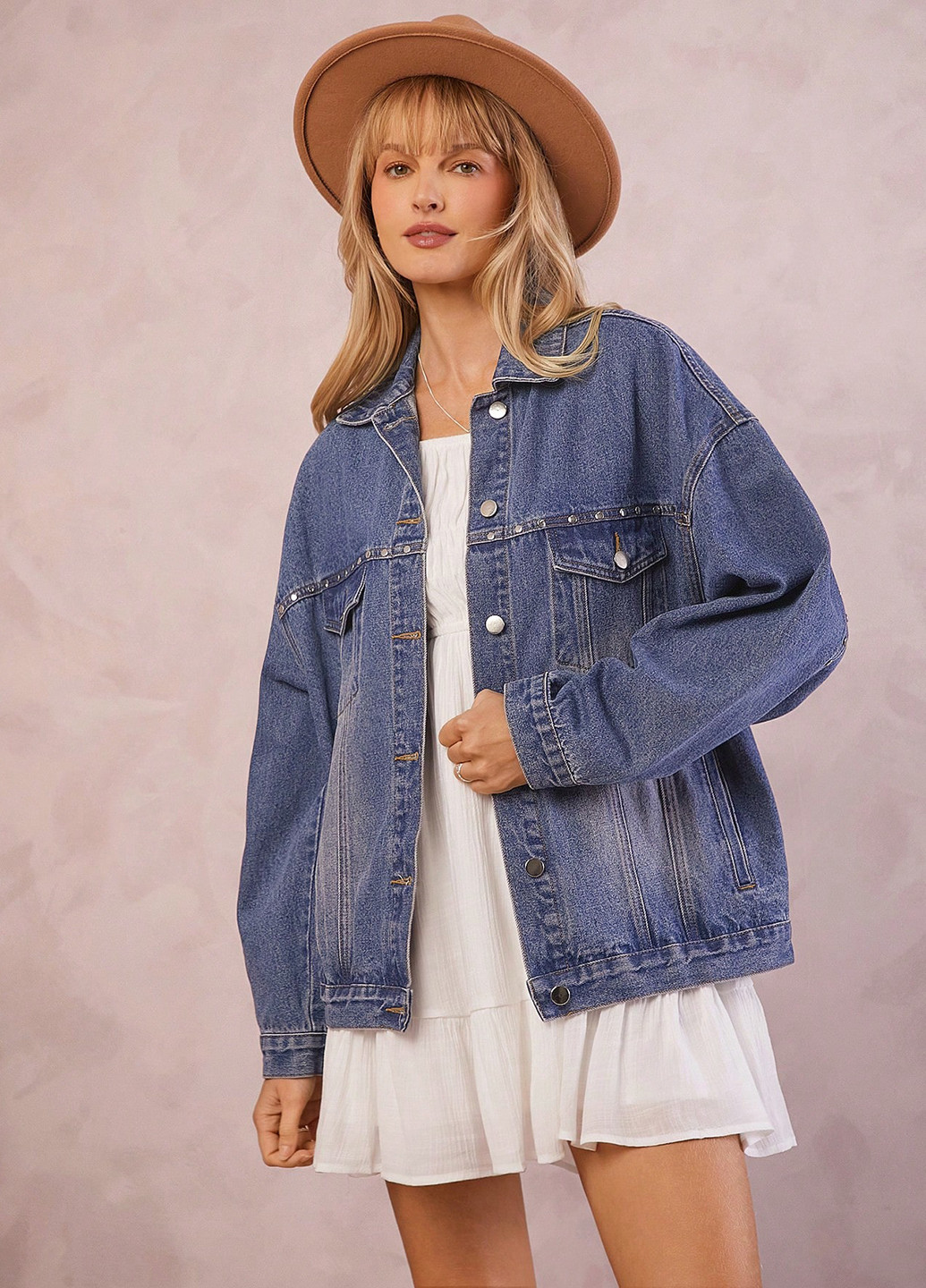 Синий женский жакет SHEIN однотонный - демисезонный