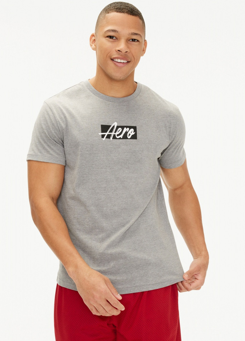 Серая футболка Aeropostale 8800 MED GREY