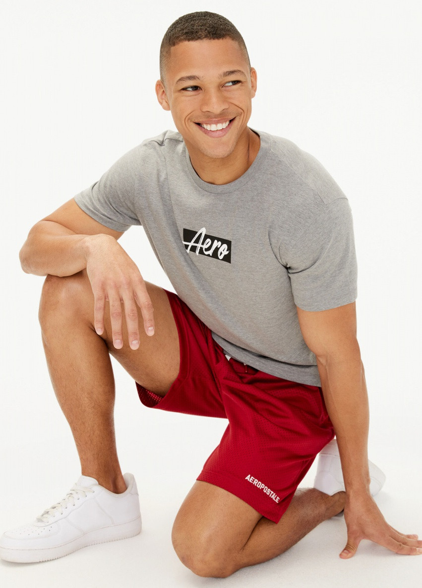 Серая футболка Aeropostale 8800 MED GREY