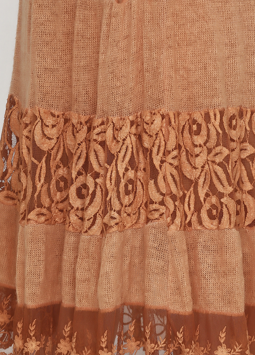 Светло-коричневое кэжуал платье на подкладе Made in Italy однотонное
