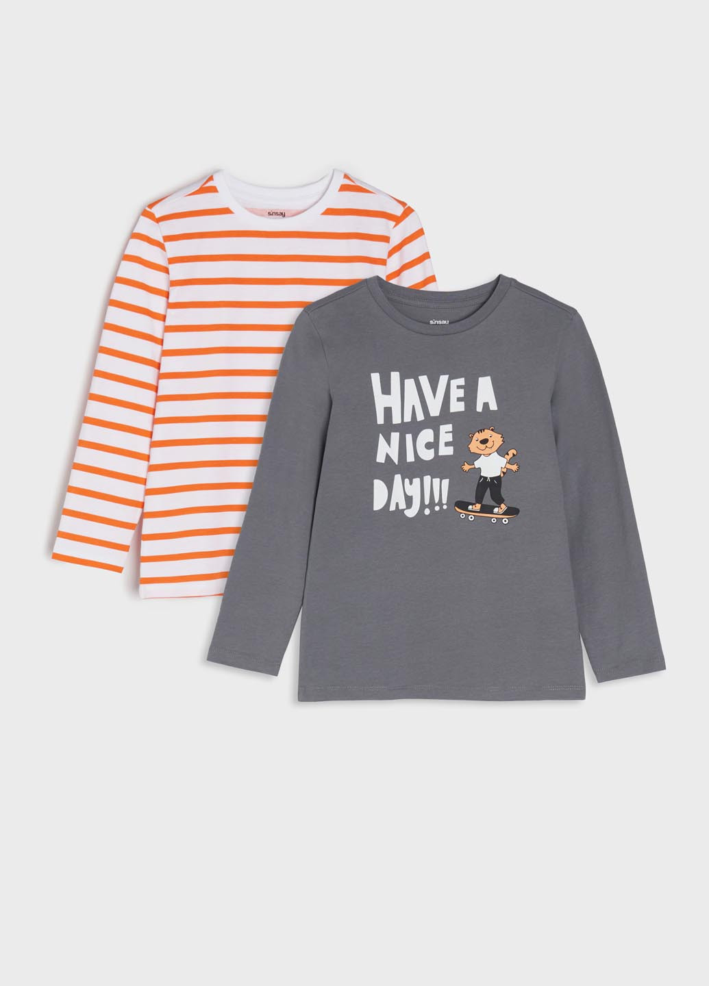 Разноцветный демисезонный кэжуал лонгслив Sinsay в полоску