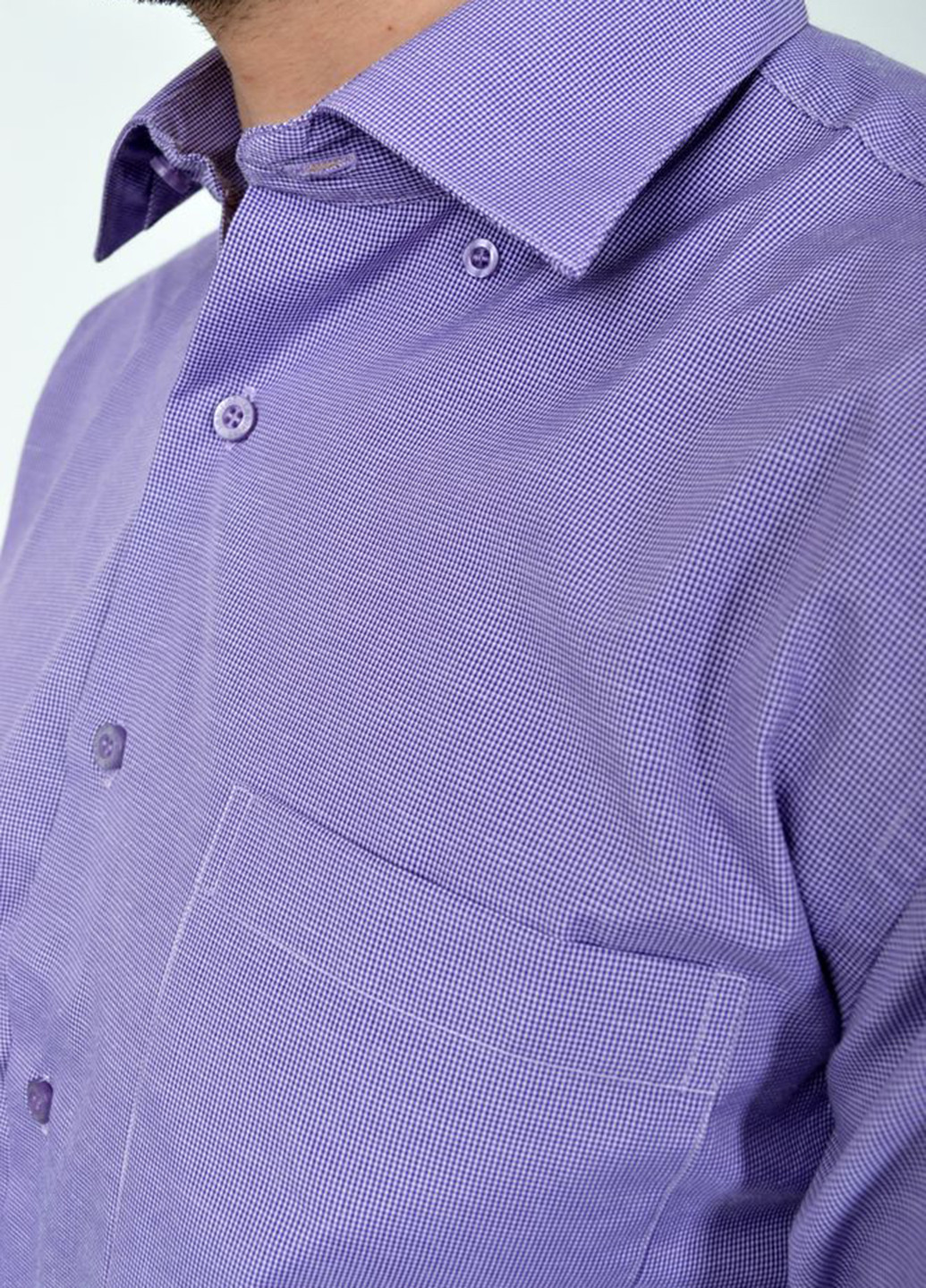 Сиреневая кэжуал рубашка однотонная Ager