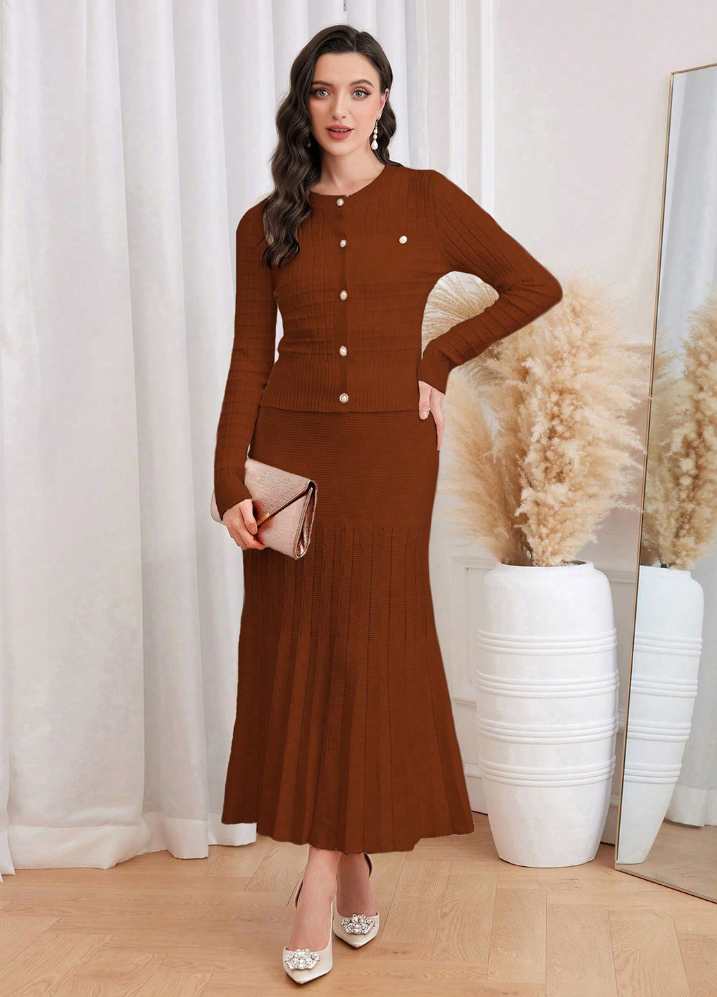 Костюм (кардиган, спідниця) SHEIN (332805865)