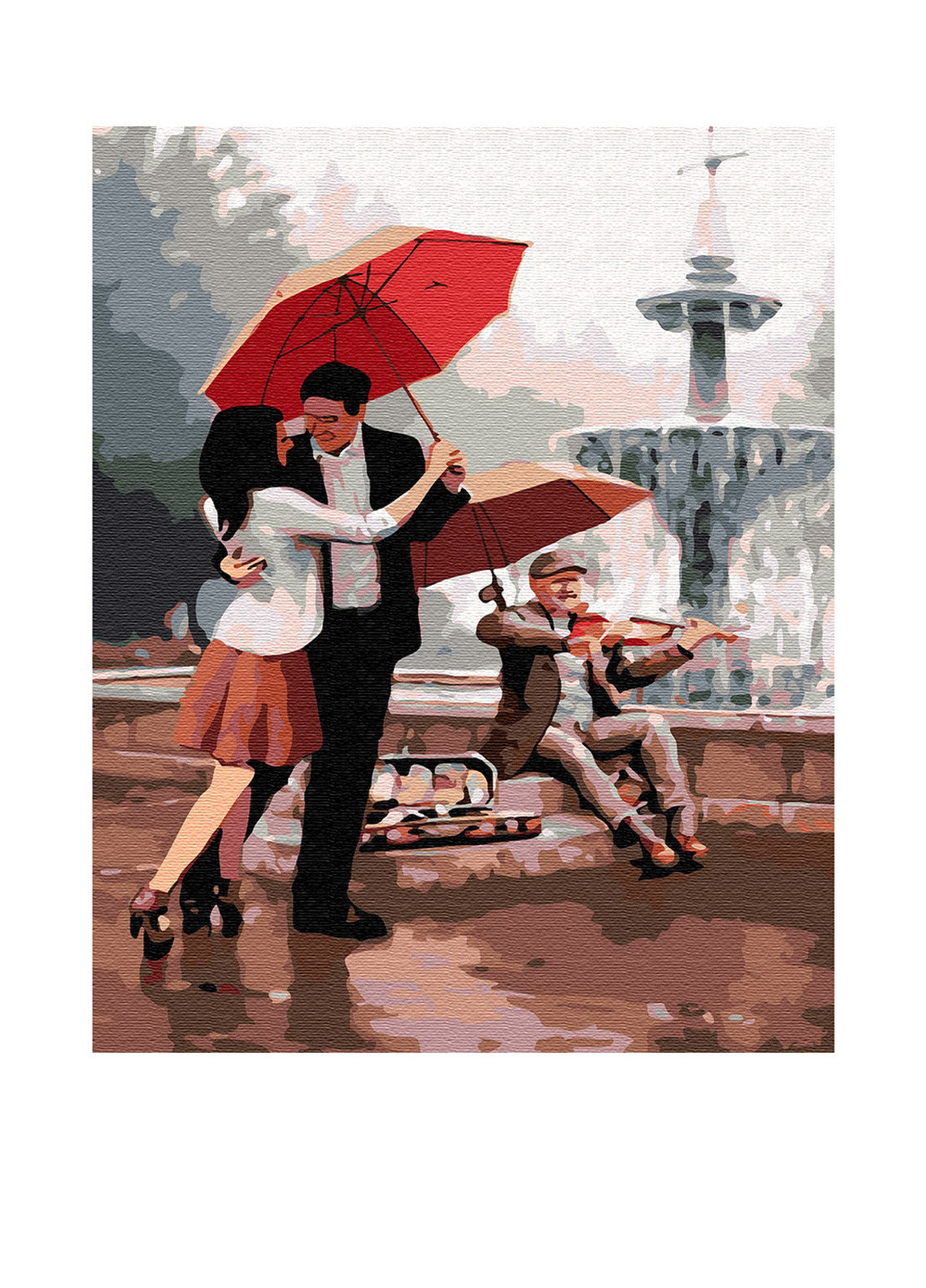 Картина по номерам Любовь у фонтана, 40х50 см Brushme (150530243)