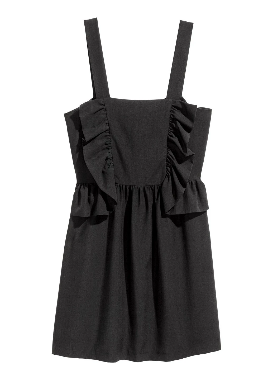 Черное кэжуал платье H&M однотонное