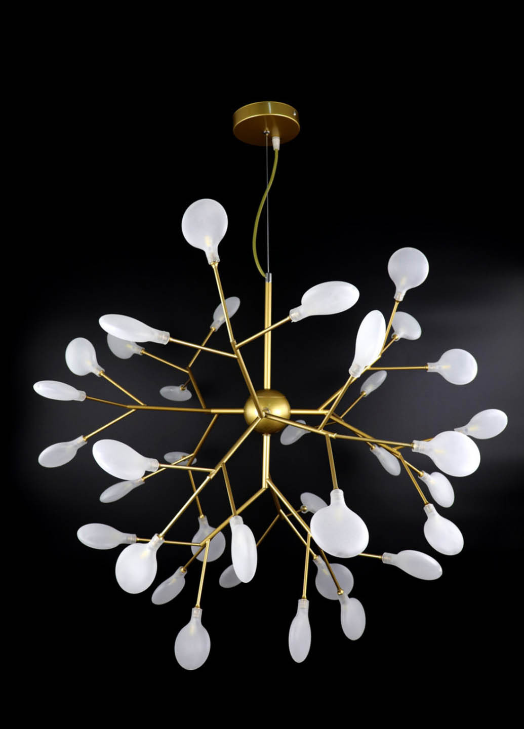 Люстра стельова LED на 36 лампочок H686 / 36-gd Золото 75х80х80 см. Handmade (234540162)