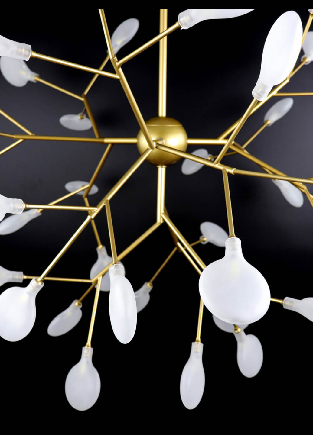 Люстра стельова LED на 36 лампочок H686 / 36-gd Золото 75х80х80 см. Handmade (234540162)