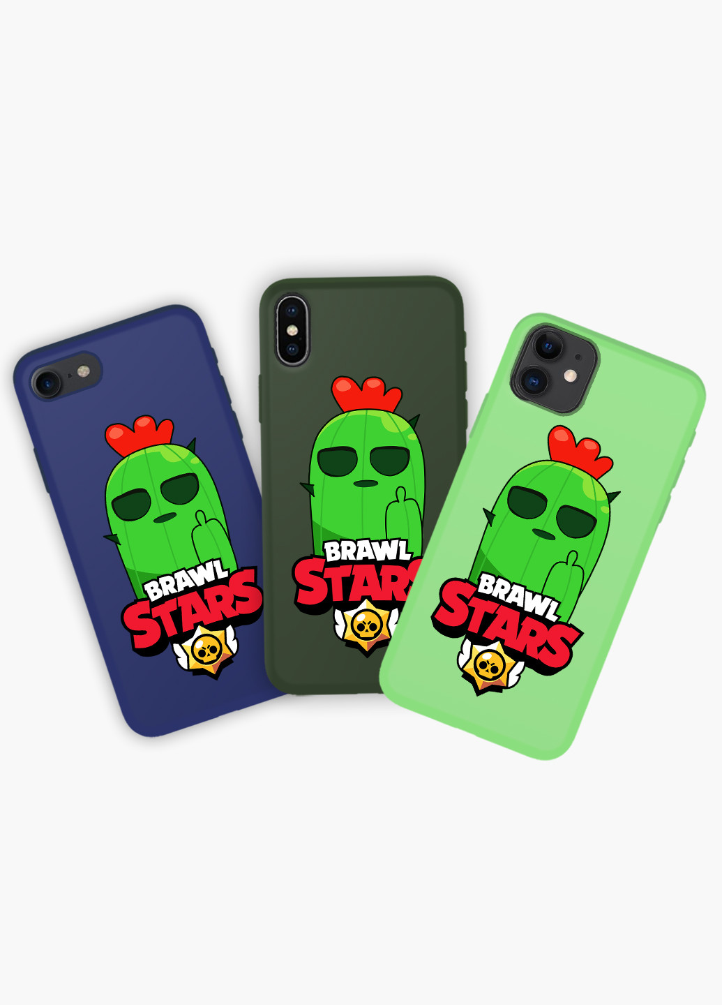 Чехол силиконовый Apple Iphone 6 Спайк Бравл Старс (Spike Brawl Stars) (6937-1013) MobiPrint (219283711)