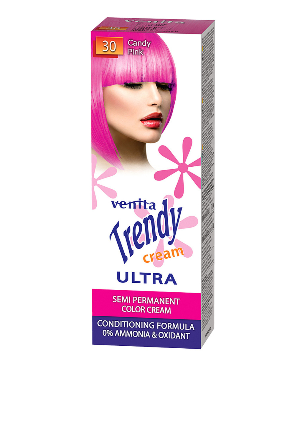 Тонер-крем для окрашивания волос №30 (ярко-розовый), 75 мл Venita (160737272)