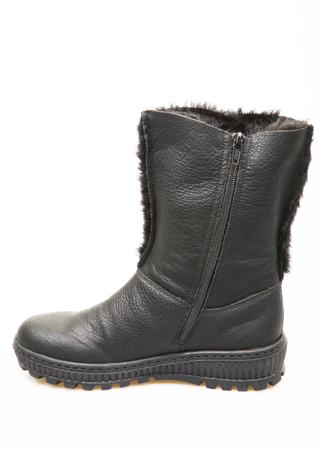 Черные зимние полусапоги Rieker
