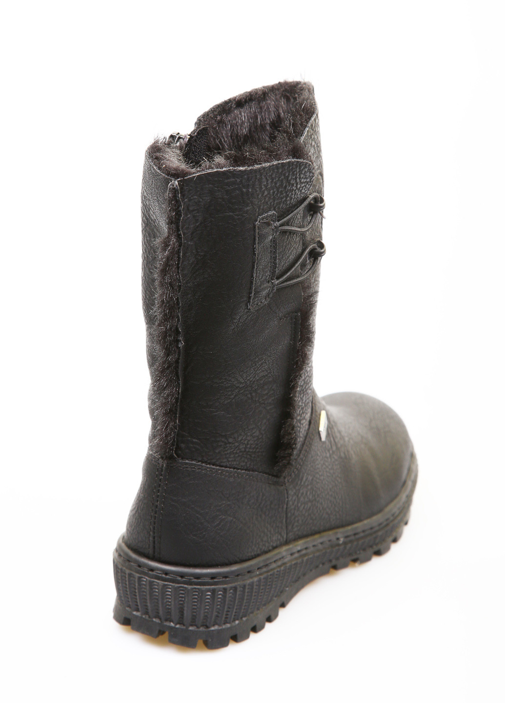 Черные зимние полусапоги Rieker