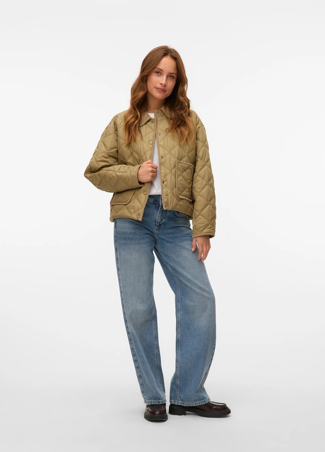 Оливкова (хакі) демісезонна куртка Vero Moda