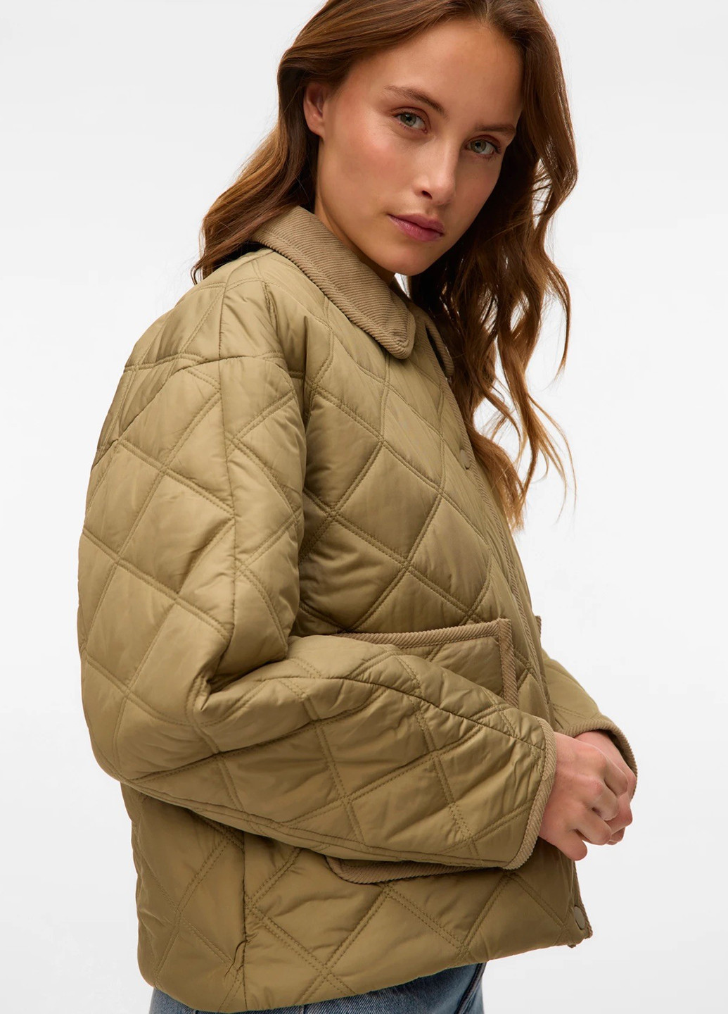 Оливкова (хакі) демісезонна куртка Vero Moda