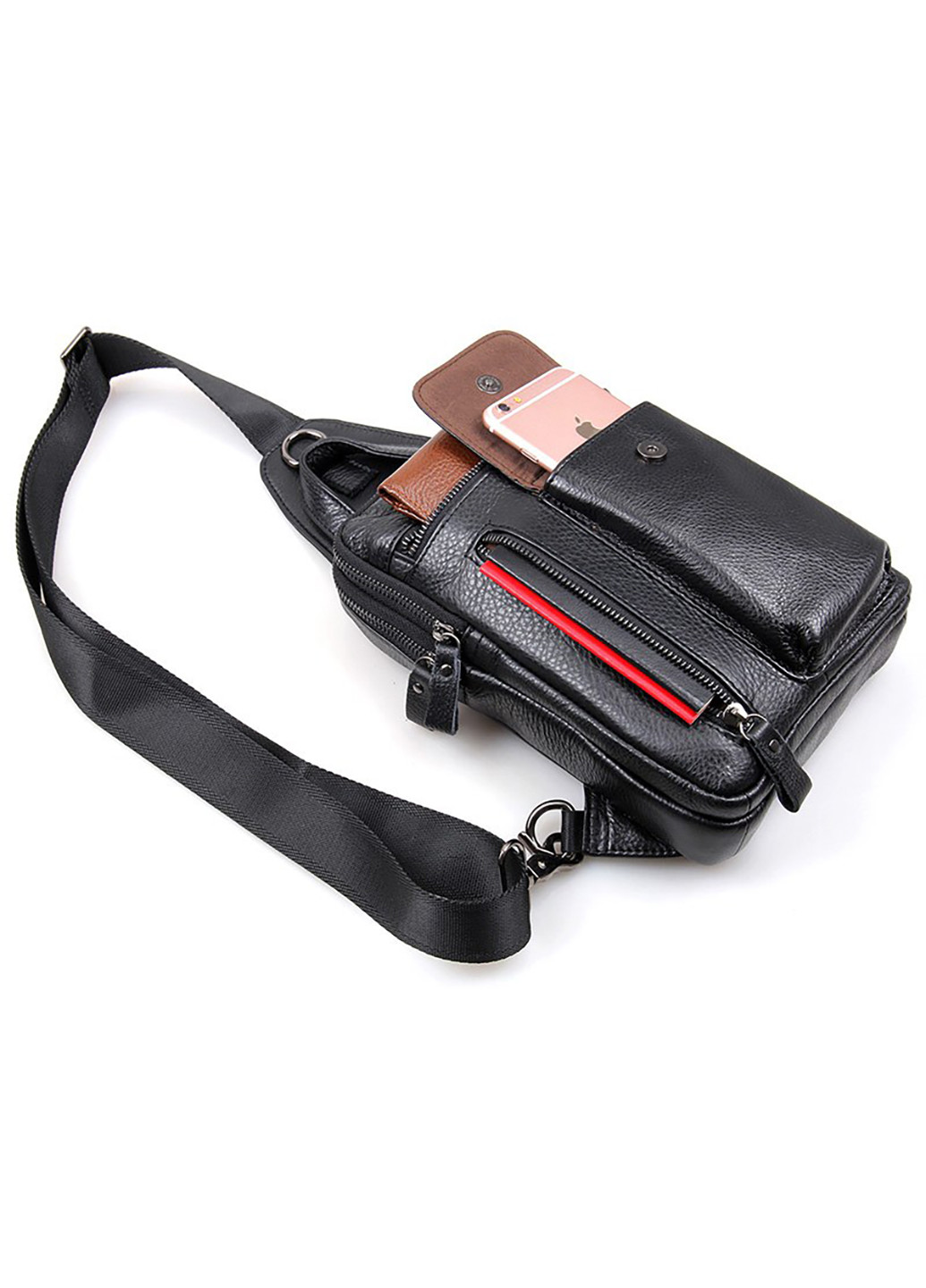 Чоловіча шкіряна сумка 17х25х6 см Vintage (252130251)