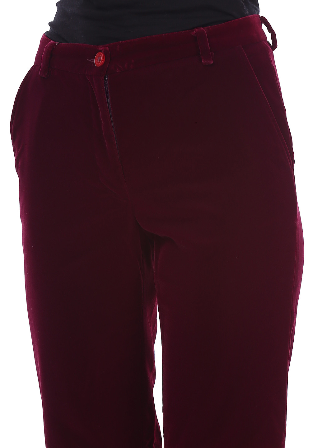 Бордовые кэжуал демисезонные брюки Armani