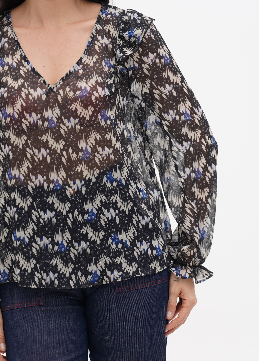 Чёрная блуза Naf Naf